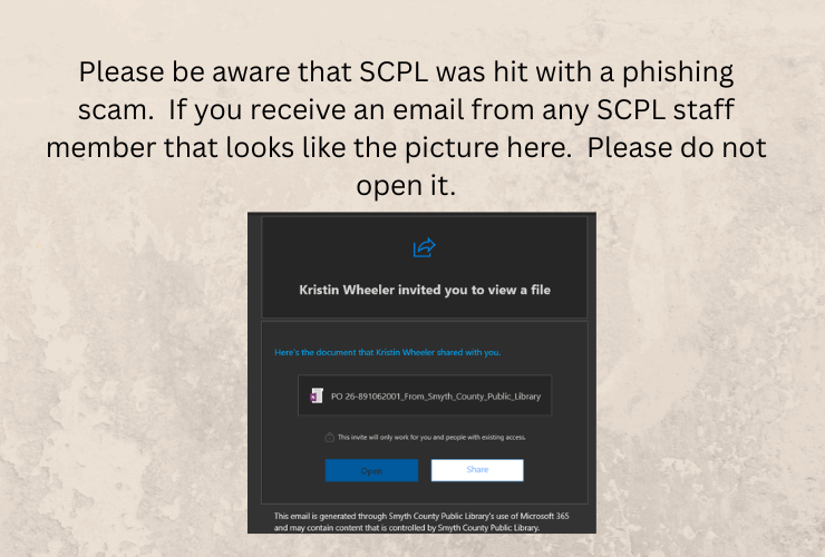 Phishing Scam for Email Addresses
