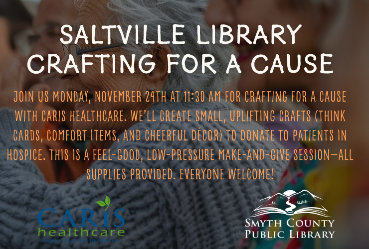 Crafting for a Cause at The Saltville Library