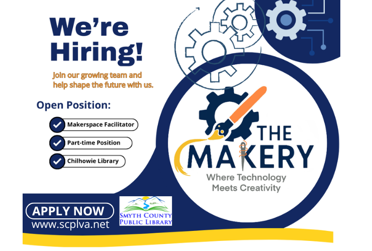 We're Hiring at Chilhowie Library! 