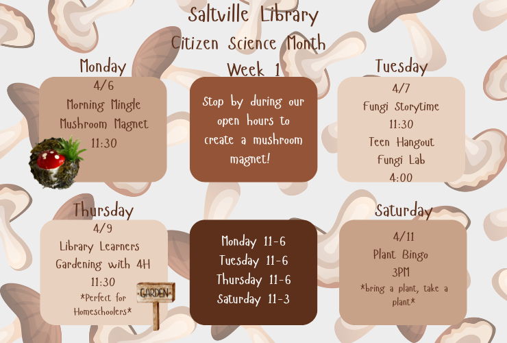 Citizen Science Week 1 @ Saltville Library