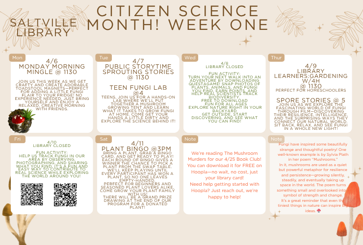Fungi Fest: Week One @ Saltville Library