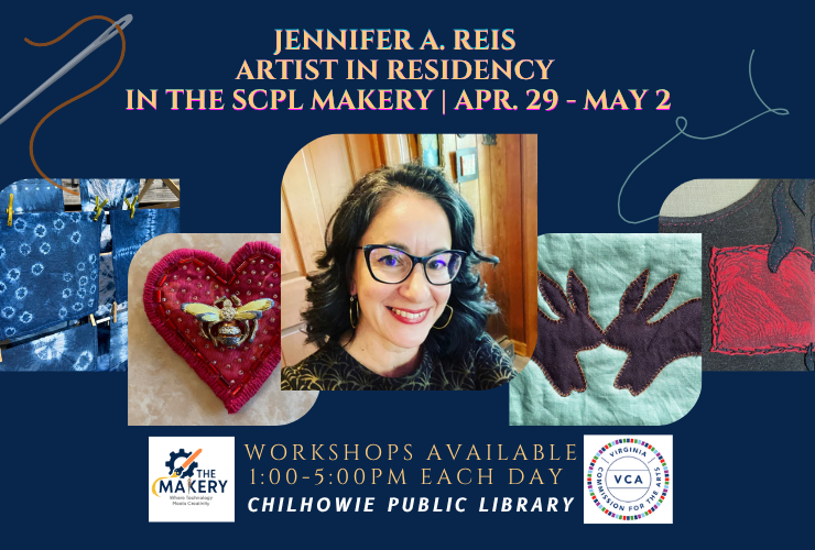 Textile Arts Workshops with Jennifer A. Reis in the SCPL Makery