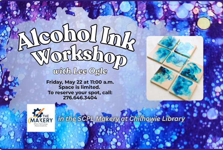 Alcohol Ink Workshop in the SCPL Makery