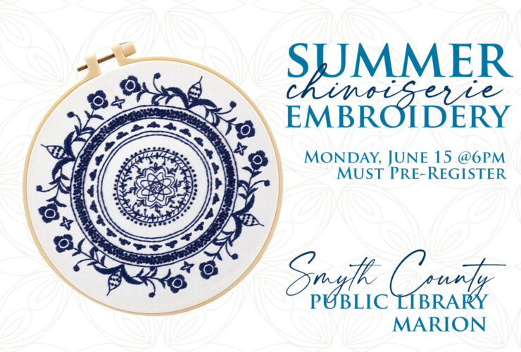 SRP:  Summer CHINOISERIE Embroidery (Ages 18+)