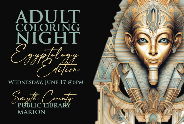 Join us for Adult Coloring Night: Egyptology Edition